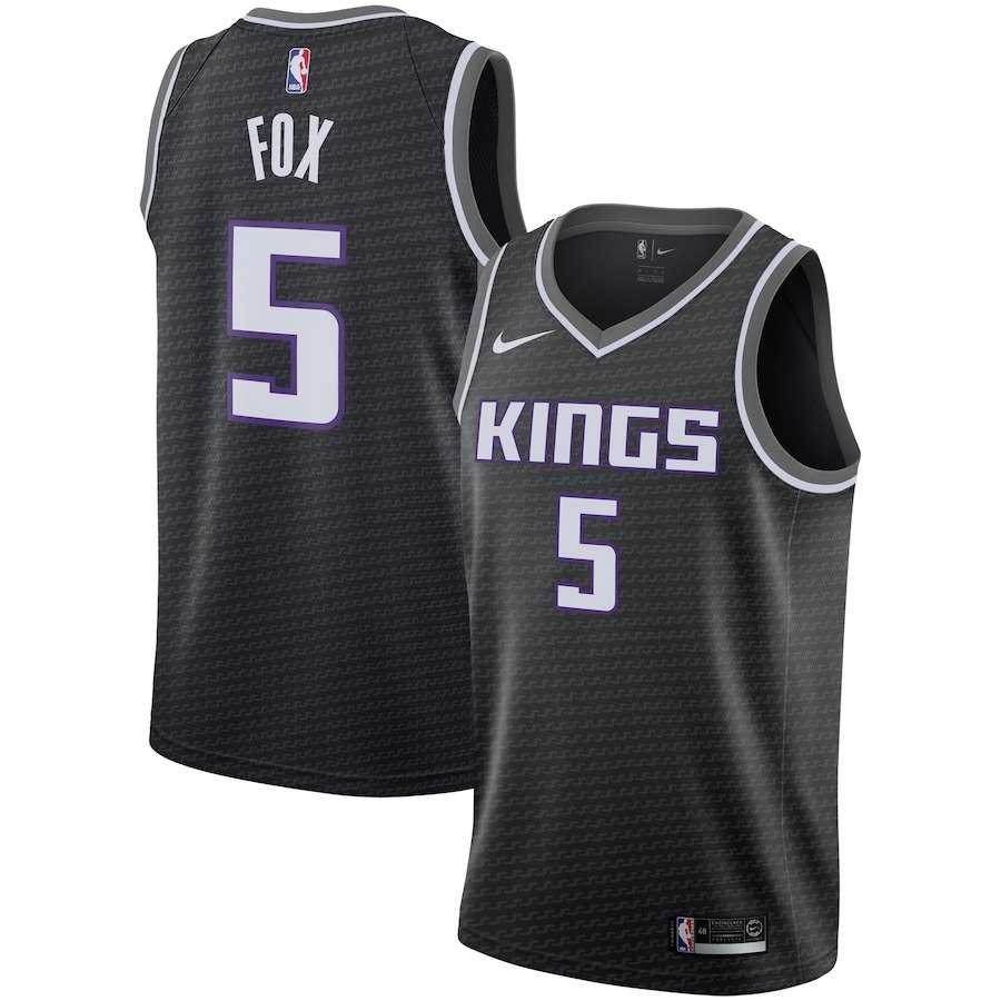 Kings 5 De'Aaron Fox Black Nike Swingman Jersey Dzhi,We sell and wholesale Kings 5 De'Aaron Fox Black Nike Swingman Jersey Dzhi on line form chian!